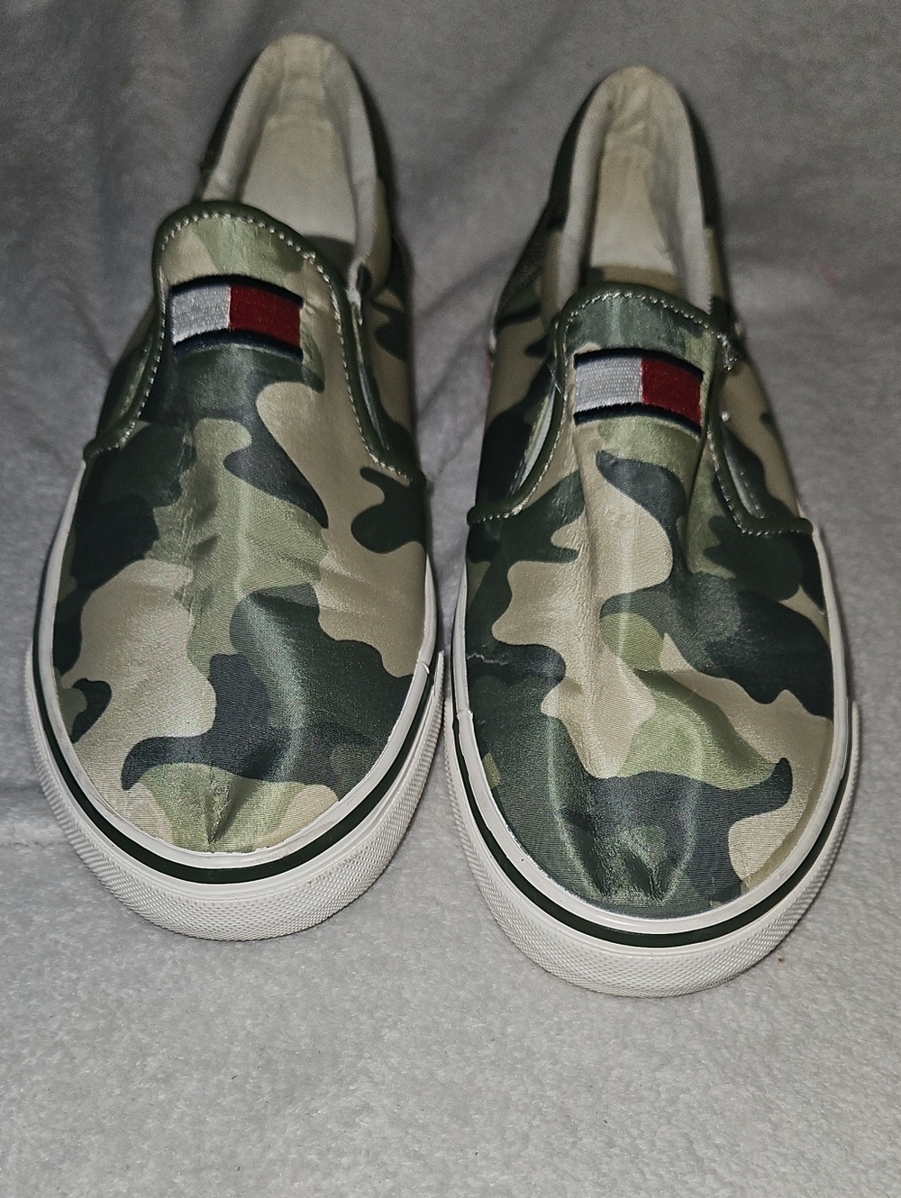 Womens Tommy Hilfiger Oaklyn Twin Gore Camouflage Green/Tan/Black Slip-On 6